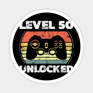 Level 50 Video 50th Birthday Magnet
